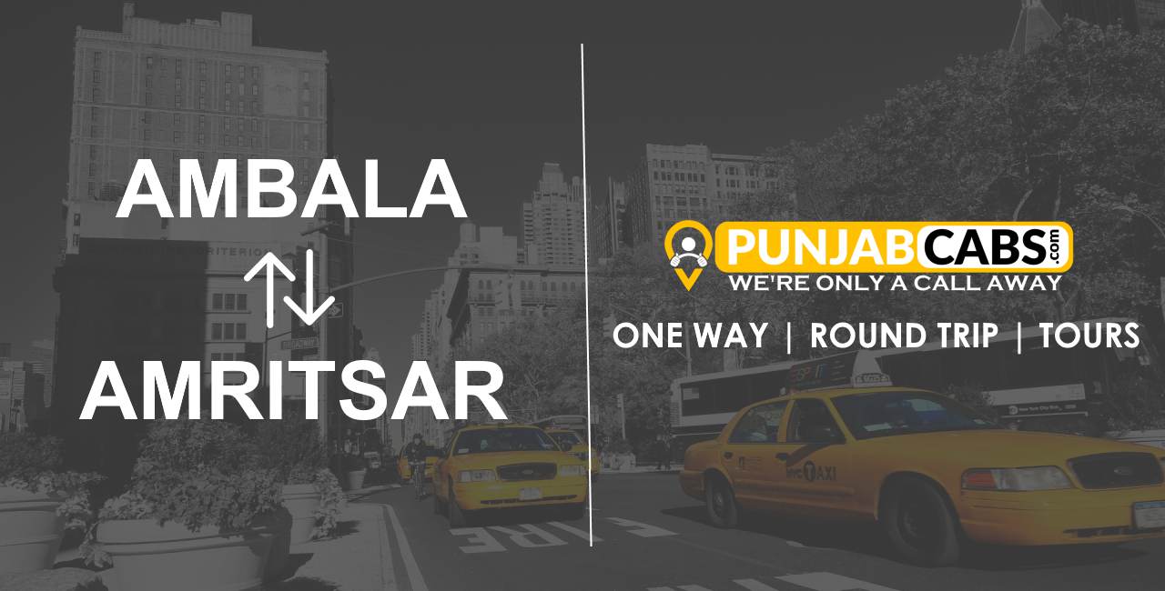 One way taxi Ambala to Amritsar